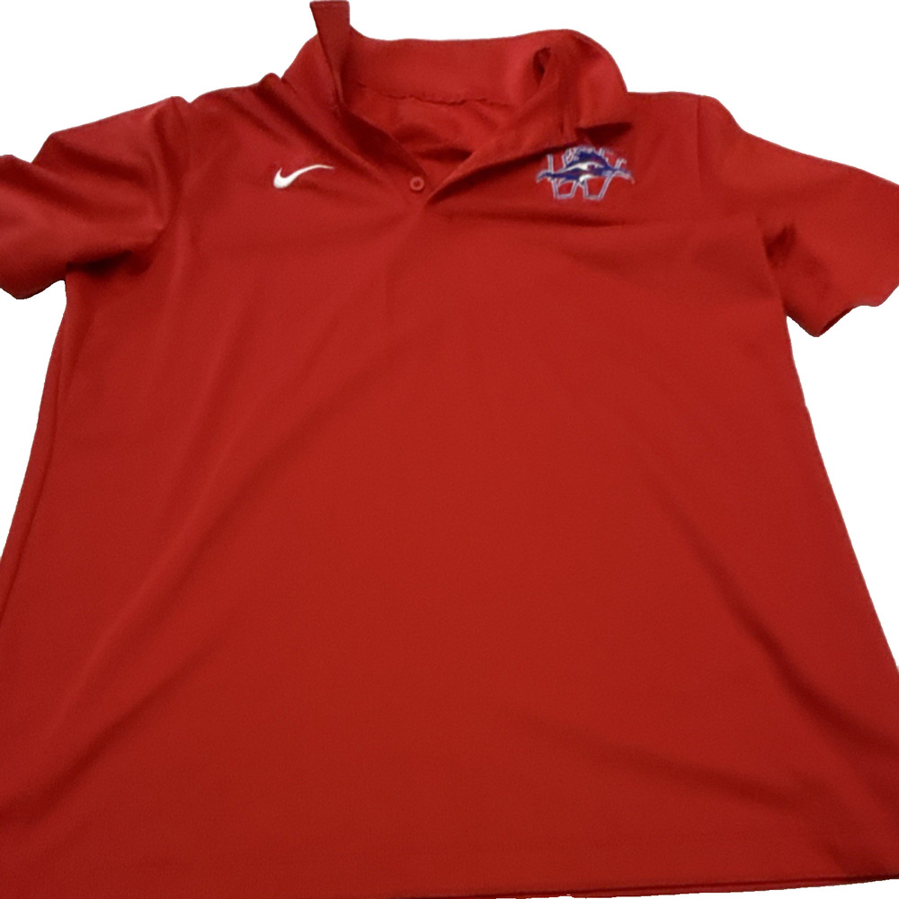 Nike Liberty Flames Red NCAA College Logo Men's Polo Shirt Size M
